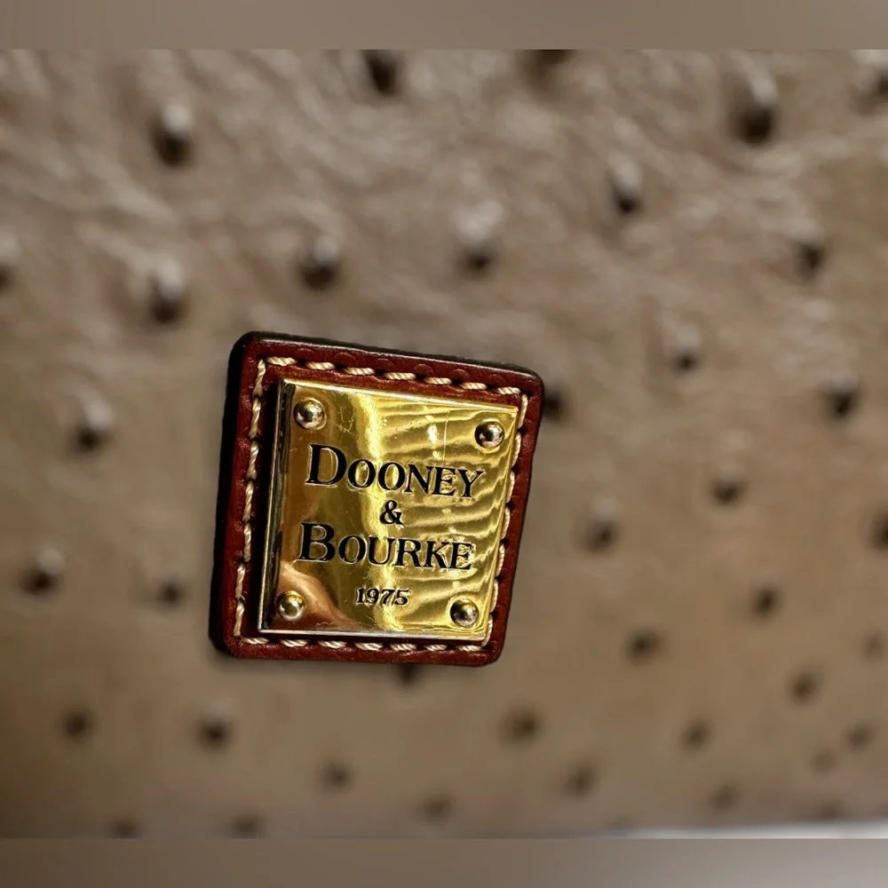 DOONEY & BOURKE| Ostrich Celeste Satchel| Light Taupe - Picture 9 of 13